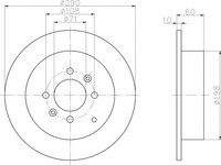 Disc frana punte spate PEUGEOT 406 (8B) - OEM - MAXGEAR: 19-0989 - W02338960 - LIVRARE DIN STOC in 24 ore!!!