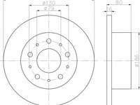 Disc frana punte spate PEUGEOT BOXER caroserie (244) - OEM - MAXGEAR: 19-2008 - W02747324 - LIVRARE DIN STOC in 24 ore!!!