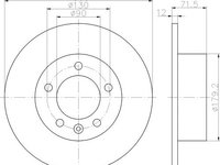 Disc frana punte spate RENAULT MASTER III caroserie (FV) - OEM - MAXGEAR: 19-2010 - W02747816 - LIVRARE DIN STOC in 24 ore!!!