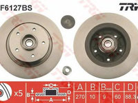 Disc frana punte spate RENAULT MEGANE/SCENIC 2,0 DCI 05-09 - Cod intern: W20009894 - LIVRARE DIN STOC in 24 ore!!!