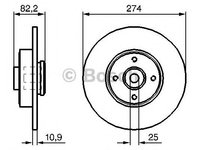 Disc frana punte spate RENAULT SCENIC II (JM0/1_) - OEM - MAXGEAR: 19-1906 - W02123844 - LIVRARE DIN STOC in 24 ore!!!