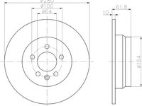 Disc frana punte spate ROVER 75 Tourer (RJ) - OEM - MAXGEAR: 19-1190 - W02339004 - LIVRARE DIN STOC in 24 ore!!!