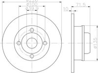 Disc frana punte spate SEAT CORDOBA Vario (6K5) - OEM - MAXGEAR: 19-0753 - W02179825 - LIVRARE DIN STOC in 24 ore!!!