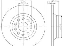 Disc frana punte spate SKODA SUPERB (3U4) - OEM - MAXGEAR: 19-2195 - W02747951 - LIVRARE DIN STOC in 24 ore!!!