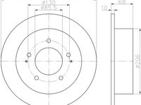 Disc frana punte spate SSANGYONG KYRON - OEM - MAXGEAR: 19-3199 - W02771633 - LIVRARE DIN STOC in 24 ore!!!