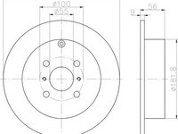 Disc frana punte spate TOYOTA YARIS VERSO (_NLP2_, _NCP2_) - OEM - MAXGEAR: 19-1191 - W02371941 - LIVRARE DIN STOC in 24 ore!!!