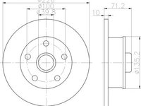 Disc frana punte spate VOLKSWAGEN GOLF Mk III (1H1) - OEM - MAXGEAR: 19-0977 - W02155926 - LIVRARE DIN STOC in 24 ore!!!