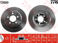 Disc frana punte spate VOLVO C70/S70/V70/850 94-05295 X 9,6 - Cod intern: W20009247 - LIVRARE DIN STOC in 24 ore!!!