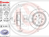 Disc frana puntea spate (08693111 ABS) PEUGEOT