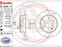 Disc frana puntea spate (08950911 ABS) MERCEDES-BENZ,VW