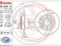 Disc frana puntea spate (08A20211 ABS) AUDI,AUDI (FAW),SEAT,SKODA,SKODA (SVW),VW,VW (FAW),VW (SVW)