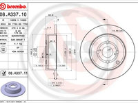 Disc frana puntea spate (08A33711 ABS) TOYOTA