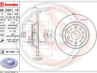 Disc frana puntea spate (08C50111 ABS) AUDI,AUDI (FAW),SEAT,SKODA,SKODA (SVW),VW,VW (FAW),VW (SVW)