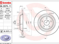 Disc frana puntea spate (08D57511 BREMBO) FORD