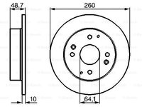 Disc frana puntea spate (0986478172 BOSCH) HONDA,ROVER