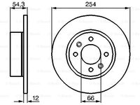 Disc frana puntea spate (0986478390 BOSCH) RENAULT