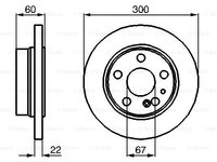 Disc frana puntea spate (0986478566 BOSCH) MERCEDES-BENZ