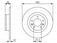 Disc frana puntea spate (0986479311 BOSCH) PEUGEOT