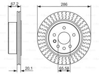 Disc frana puntea spate (0986479394 BOSCH) OPEL,VAUXHALL