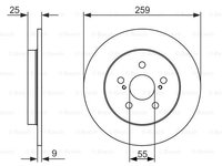 Disc frana puntea spate (0986479721 BOSCH) LEXUS,SUBARU,TOYOTA