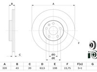 Disc frana puntea spate (0986479E87 BOSCH) VOLVO