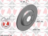 Disc frana puntea spate (100333320 ZIMMERMANN) AUDI,AUDI (FAW),VW (SVW)