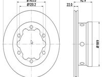 Disc frana puntea spate (12108533 MTR) MERCEDES-BENZ,VW