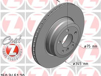 Disc frana puntea spate (150345120 ZIMMERMANN) BMW