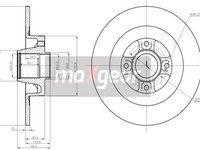 Disc frana puntea spate (191968 MAXGEAR) RENAULT