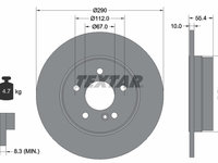 Disc frana puntea spate (92072703 TEXTAR) MERCEDES-BENZ