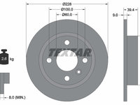 Disc frana puntea spate (92082800 TEXTAR) VOLVO