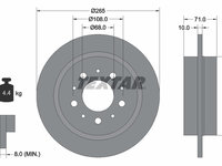 Disc frana puntea spate (92097800 TEXTAR) VOLVO