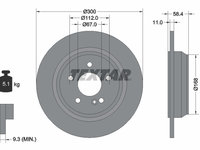 Disc frana puntea spate (92099403 TEXTAR) MERCEDES-BENZ