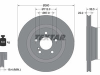 Disc frana puntea spate (92099503 TEXTAR) MERCEDES-BENZ