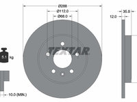 Disc frana puntea spate (92137003 TEXTAR) AUDI,AUDI (FAW),SEAT