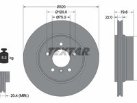 Disc frana puntea spate (92141603 TEXTAR) BMW