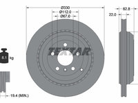 Disc frana puntea spate (92150903 TEXTAR) MERCEDES-BENZ