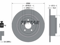 Disc frana puntea spate (92158800 TEXTAR) SUBARU