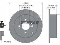 Disc frana puntea spate (92161300 TEXTAR) DODGE,HYUNDAI,HYUNDAI (BEIJING),KIA,KIA (DYK)