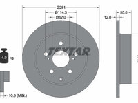 Disc frana puntea spate (92162103 TEXTAR) LANDWIND (JMC),LEXUS,TOYOTA,TOYOTA (FAW)