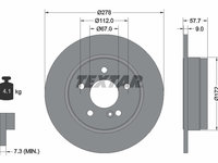 Disc frana puntea spate (92163103 TEXTAR) MERCEDES-BENZ,MERCEDES-BENZ (BBDC)