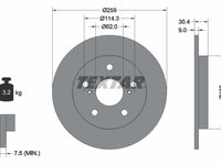 Disc frana puntea spate (92164103 TEXTAR) BYD,TOYOTA,TOYOTA (FAW),TOYOTA (GAC),ZOTYE