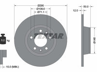 Disc frana puntea spate (92195803 TEXTAR) PEUGEOT