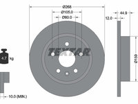 Disc frana puntea spate (92205503 TEXTAR) BUICK,BUICK (SGM),CHEVROLET,CHEVROLET (SGM),DAEWOO,HOLDEN,OPEL,VAUXHALL