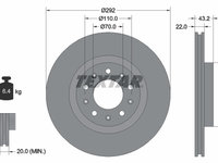 Disc frana puntea spate (92221103 TEXTAR) ALFA ROMEO