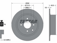 Disc frana puntea spate (92234303 TEXTAR) NISSAN,NISSAN (DFAC),VENUCIA