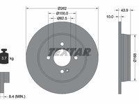 Disc frana puntea spate (92242203 TEXTAR) DODGE,HYUNDAI,HYUNDAI (BEIJING),KIA,KIA (DYK)