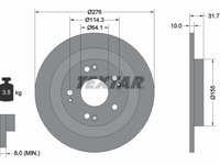 Disc frana puntea spate (92252603 TEXTAR) HONDA