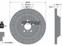 Disc frana puntea spate (92283703 TEXTAR) BRABUS,MERCEDES-BENZ