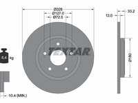 Disc frana puntea spate (92286003 TEXTAR) CHRYSLER,DODGE,FIAT,LANCIA,VW